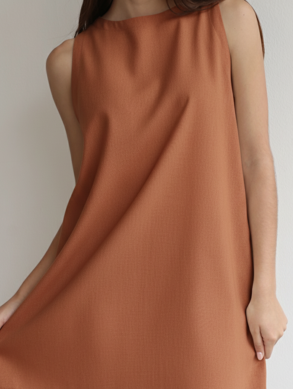 Vestido Lucrecia de Lino Terracota