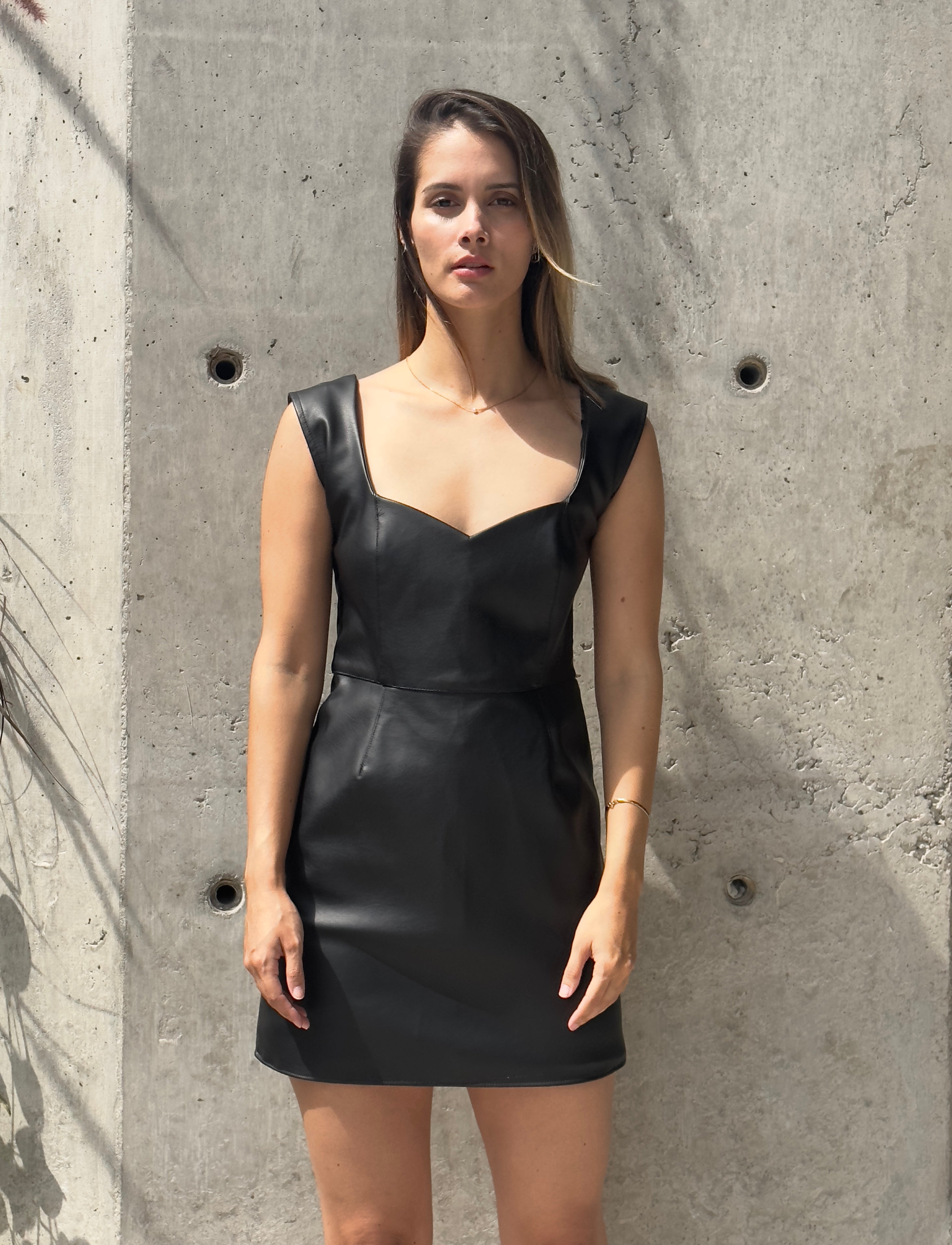 Vestido Frida en Cuero Vegano