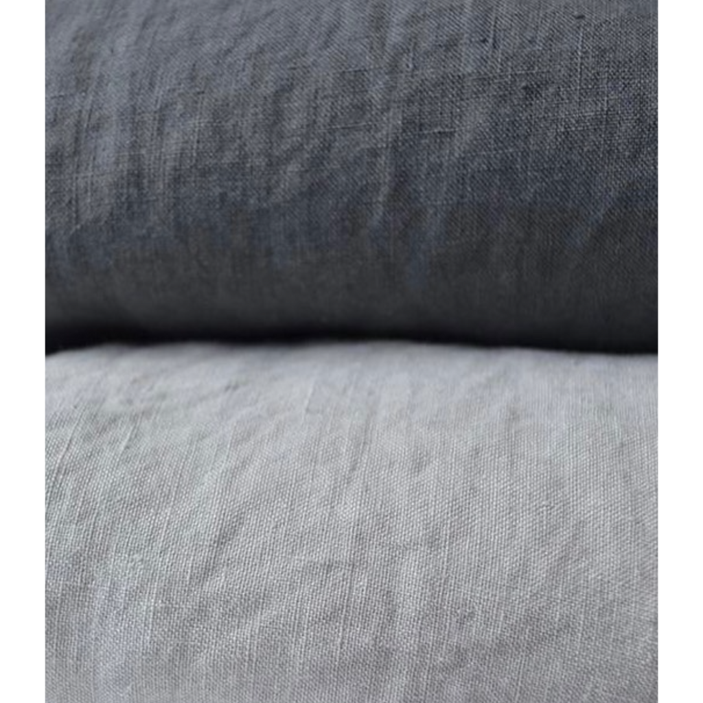 DUVET COVER LINO - SILVER