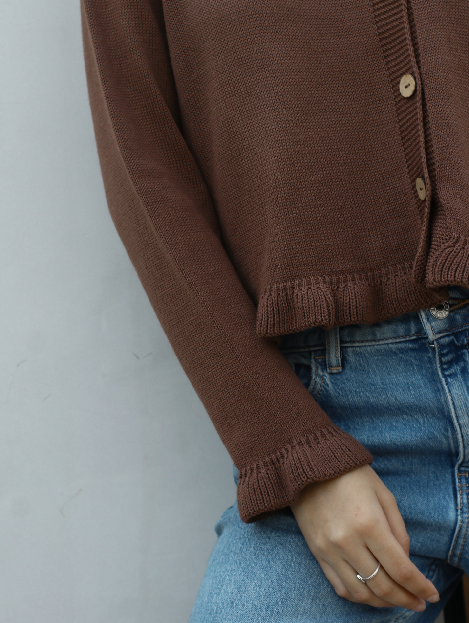 Cardigan Tejido Essential - Chocolate