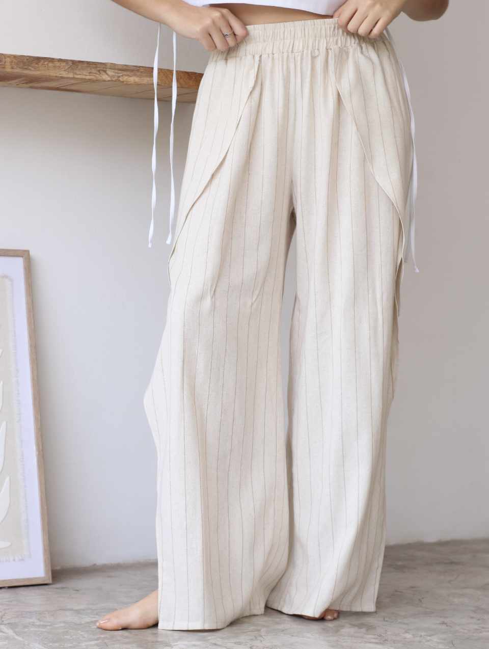 Pantalón de Lino Beige