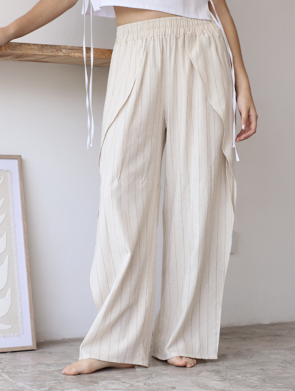 Pantalón de Lino Beige