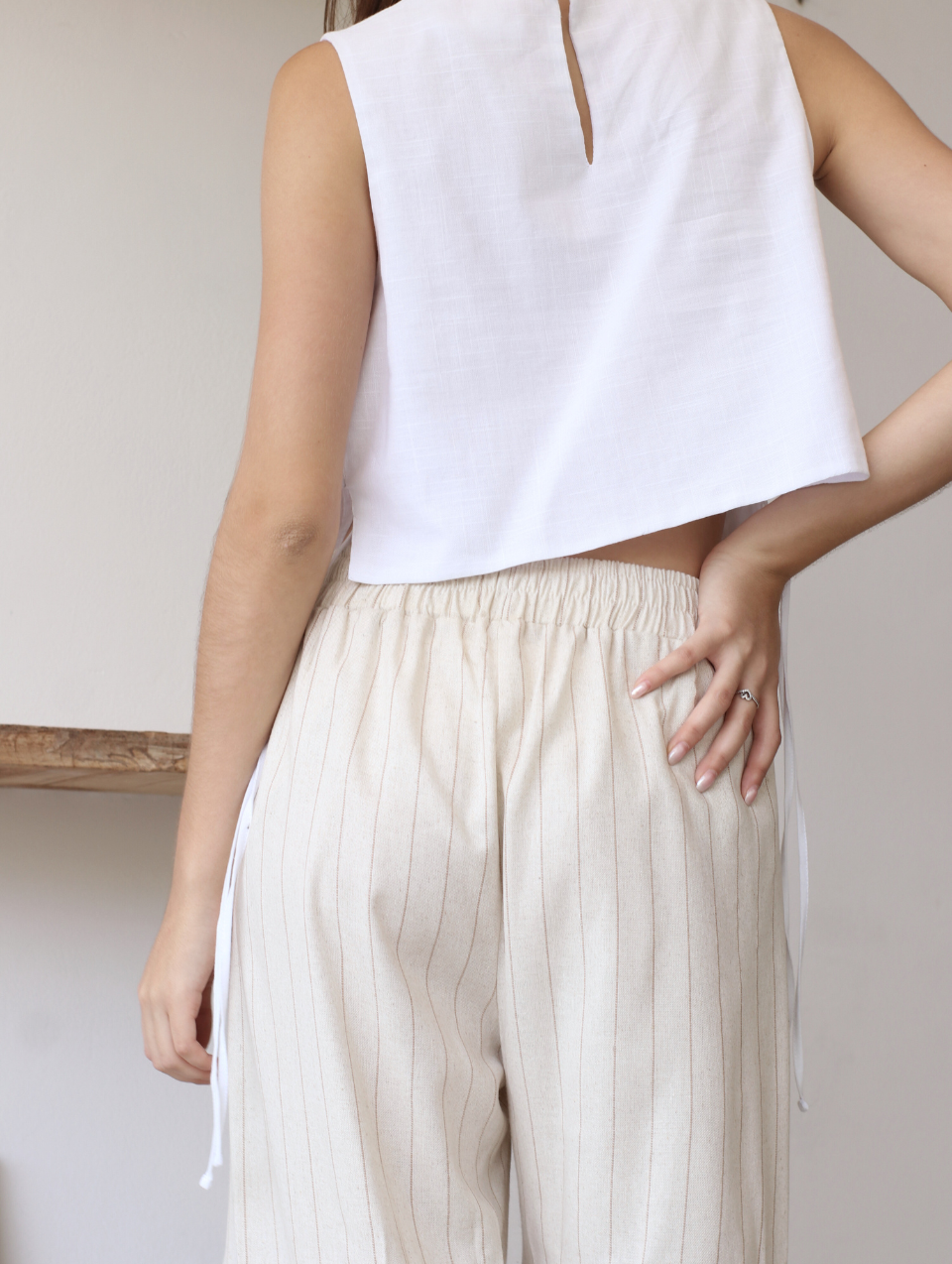 Pantalón de Lino Beige