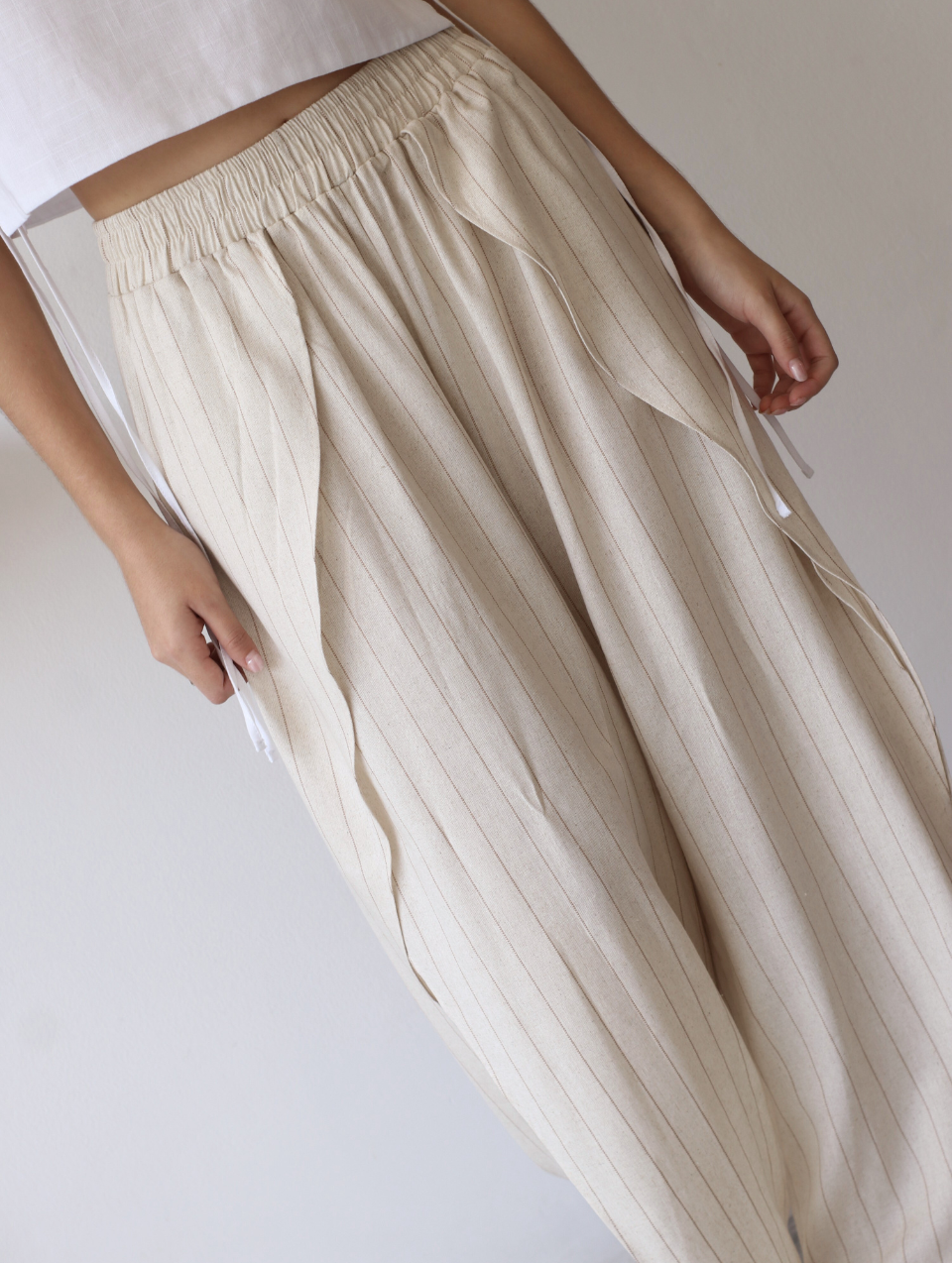 Pantalón de Lino Beige