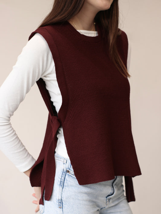 Chaleco Minimal- Burgundy