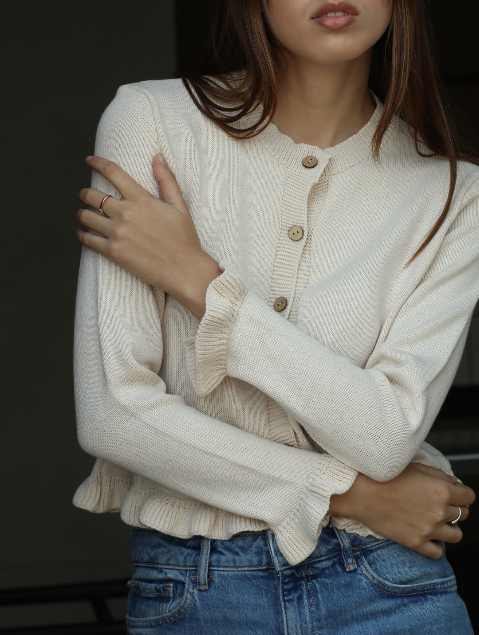 Cardigan Tejido Essential - Beige