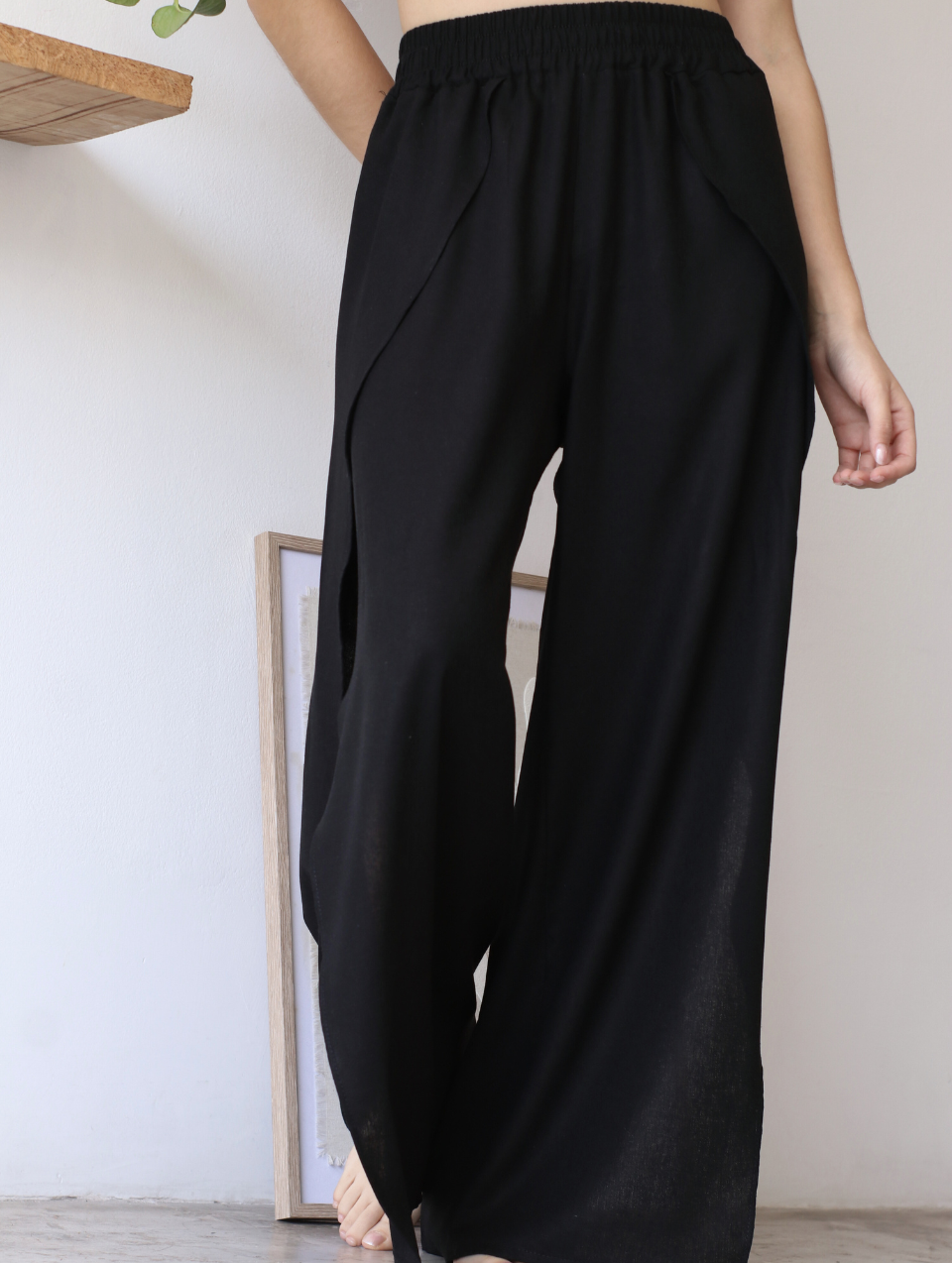 Pantalón de Lino Negro