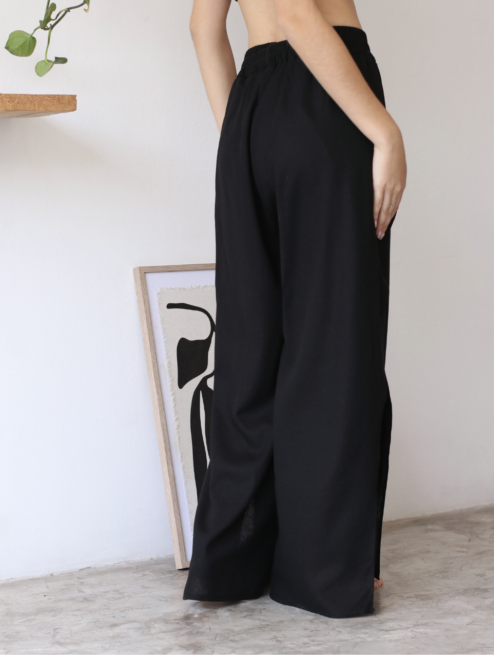 Pantalón de Lino Negro