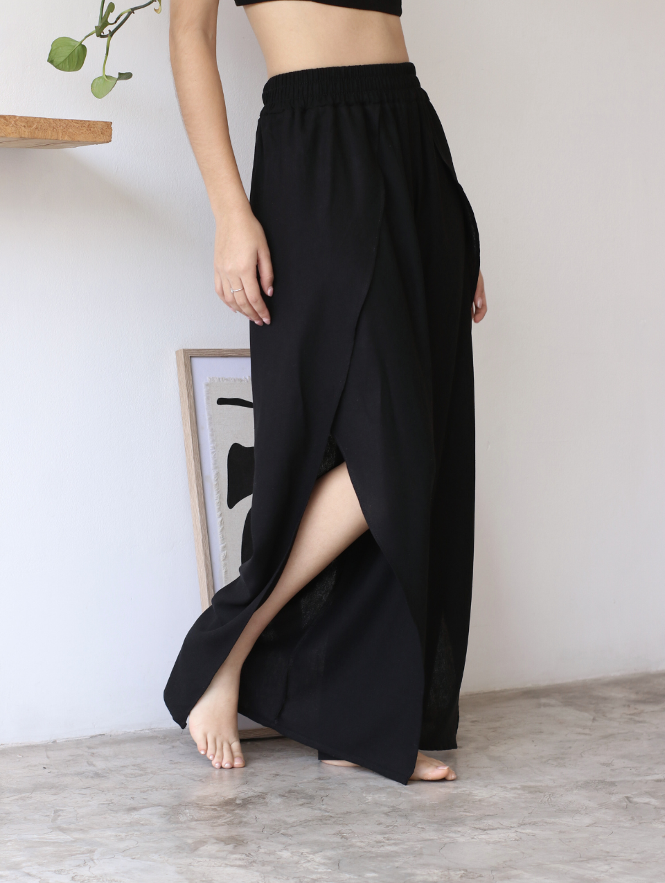 Pantalón de Lino Negro