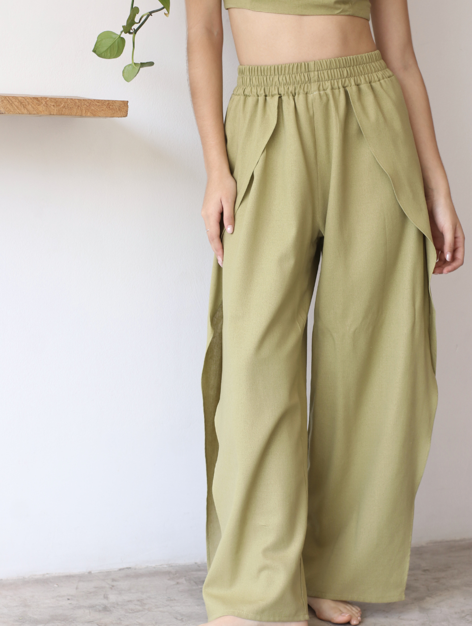 Pantalón de Lino Pistacho