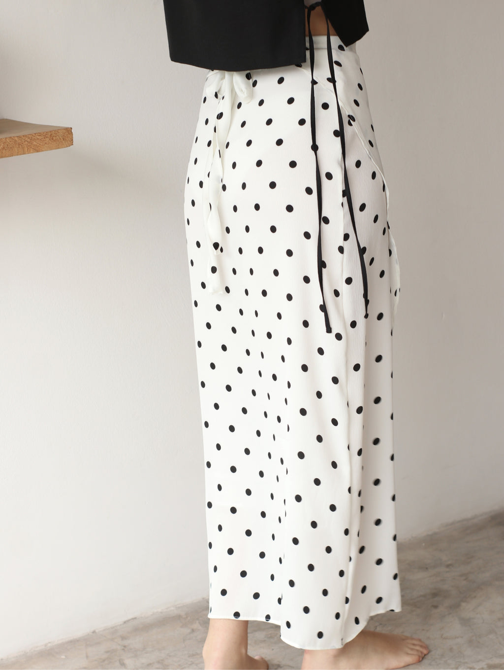Falda Envolvente - Lunares Perlas