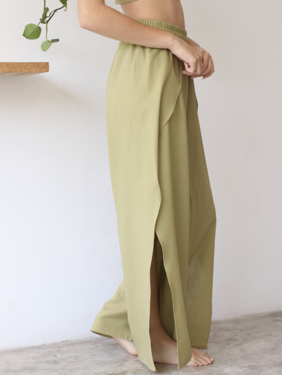 Pantalón de Lino Pistacho