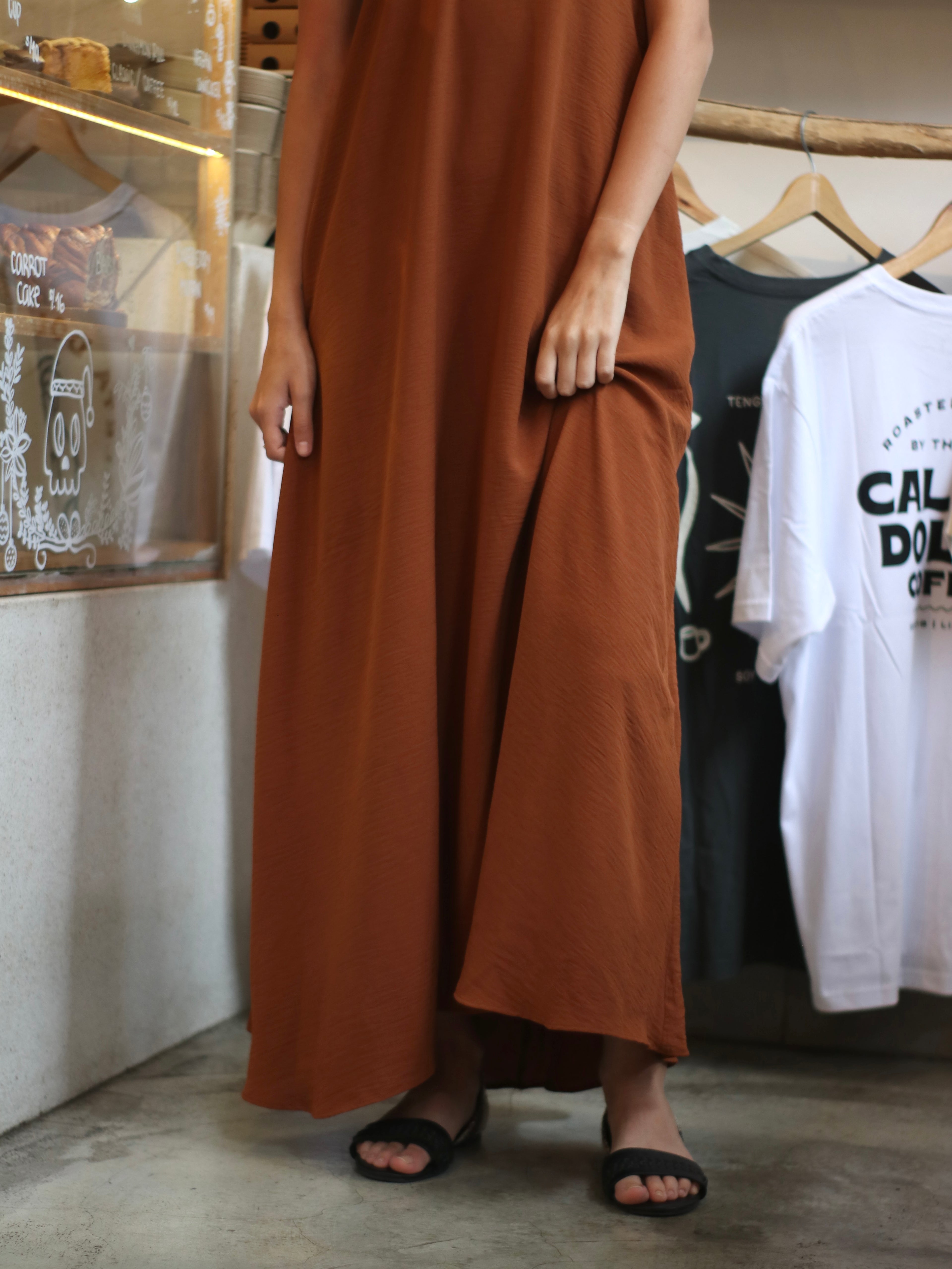 Vestido Sunset Largo Terracota