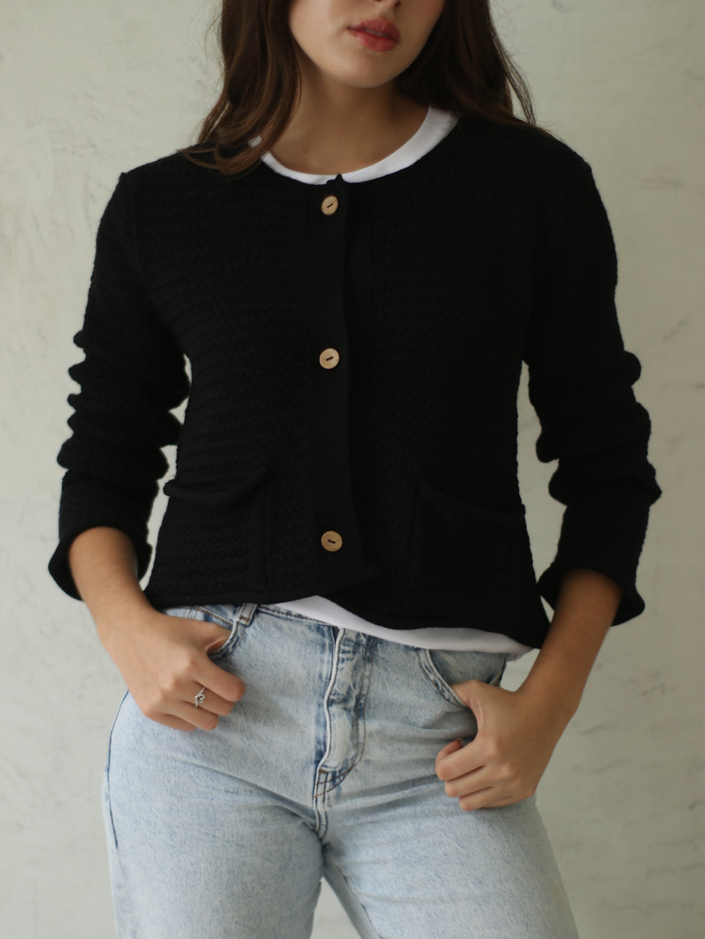 Cárdigan Botones - Black