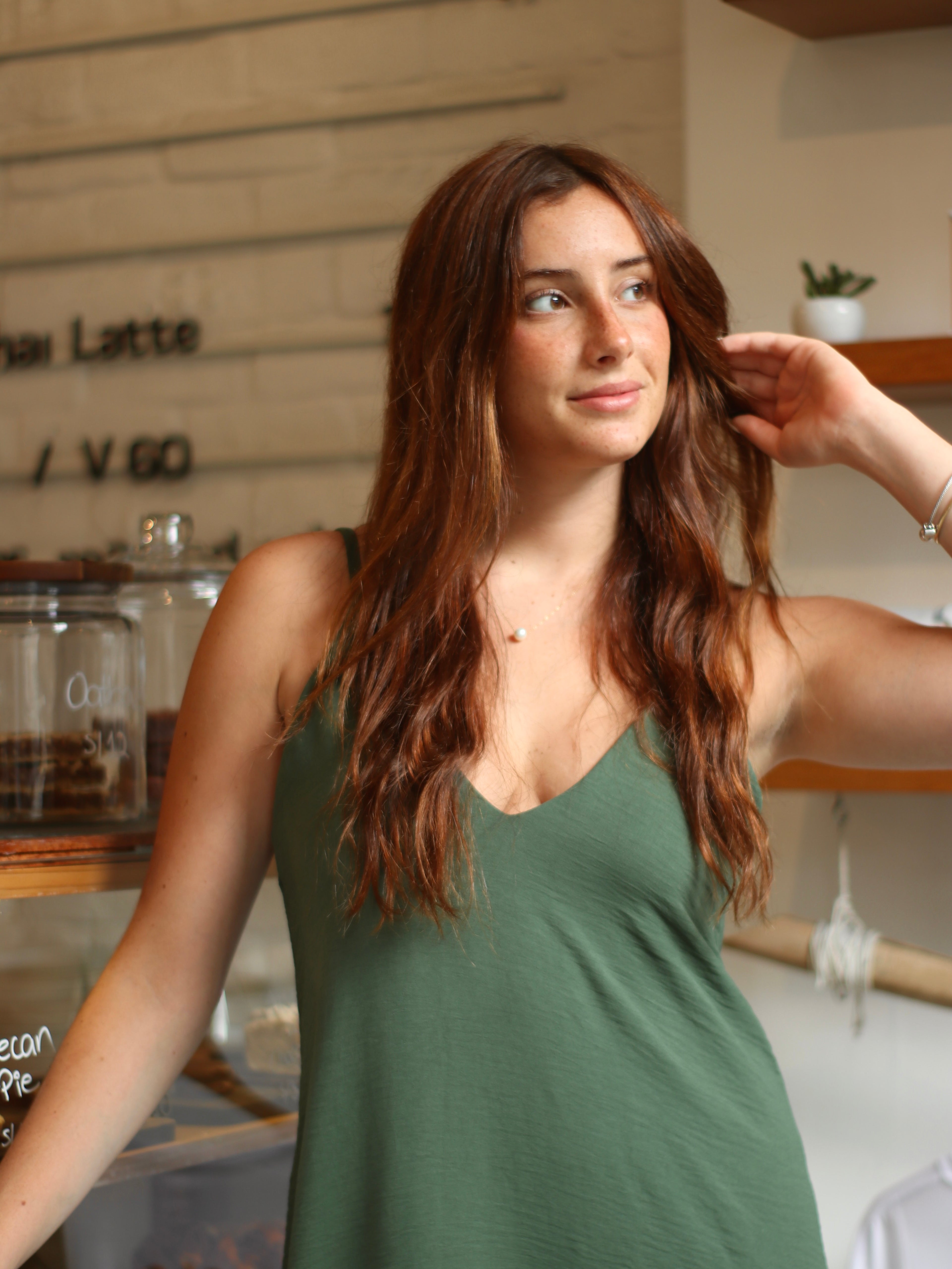 Vestido Sunset Largo Olivo