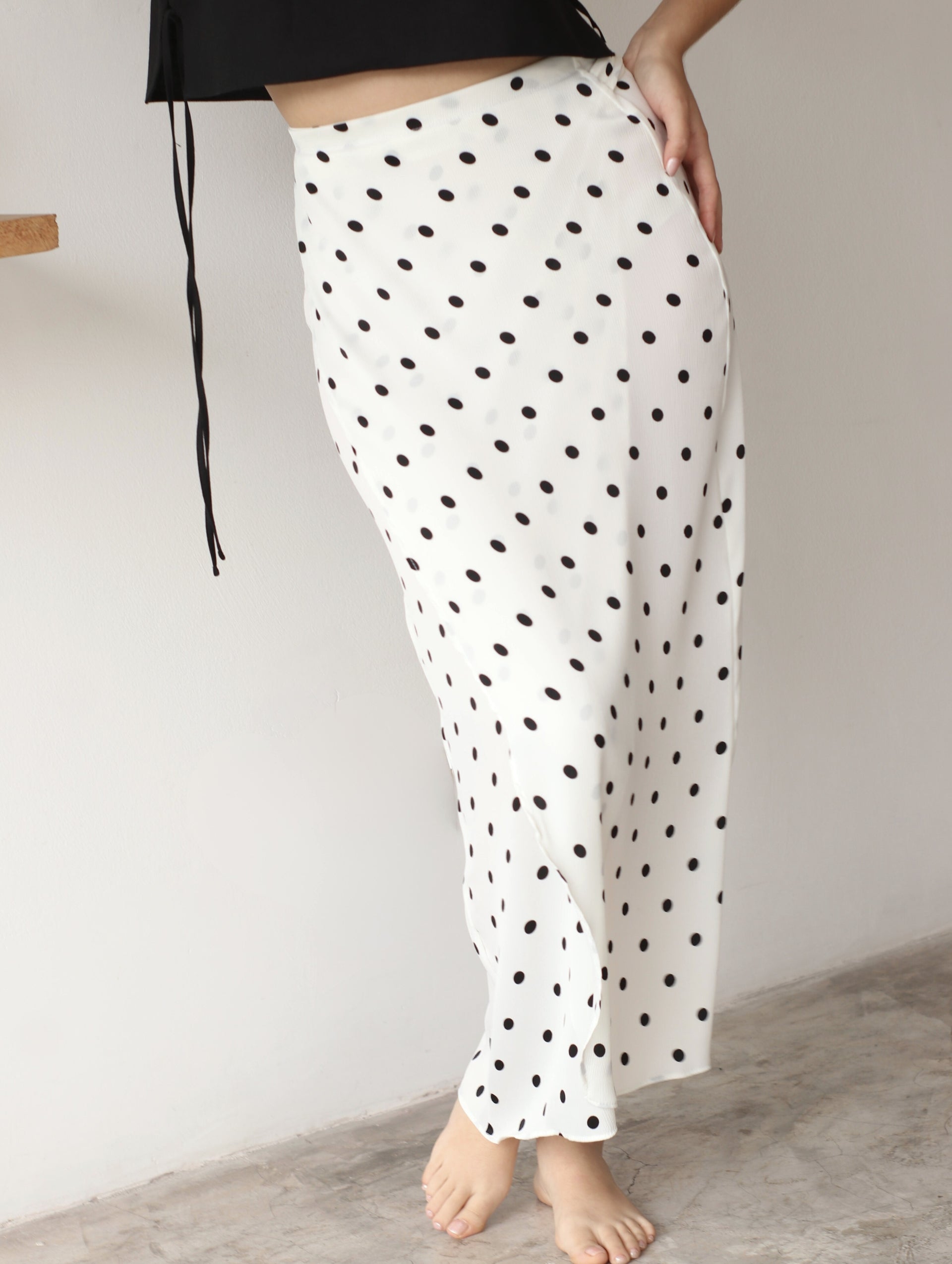 Falda Envolvente - Lunares Perlas