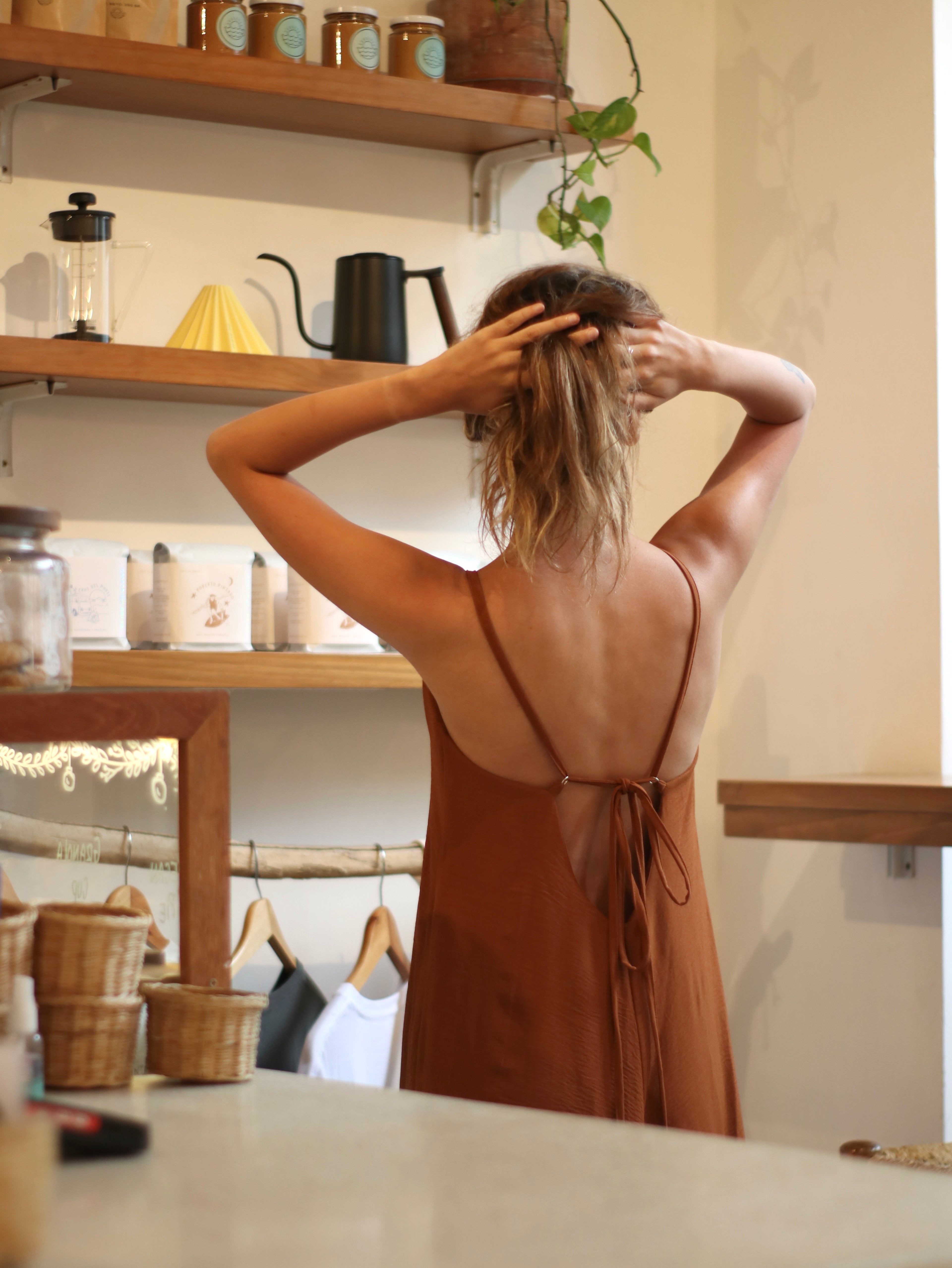 Vestido Sunset Largo Terracota