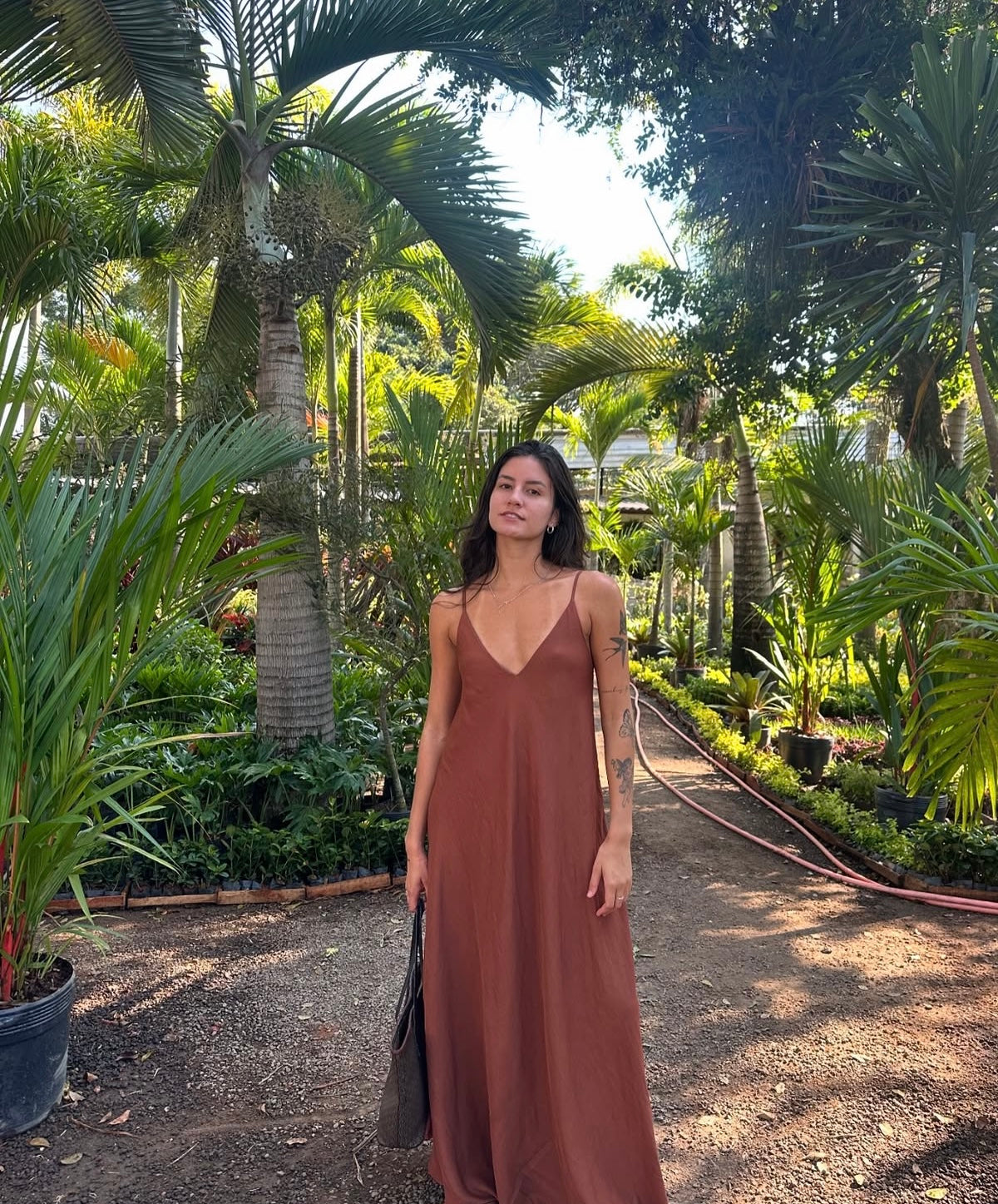 Vestido Sunset Largo Terracota