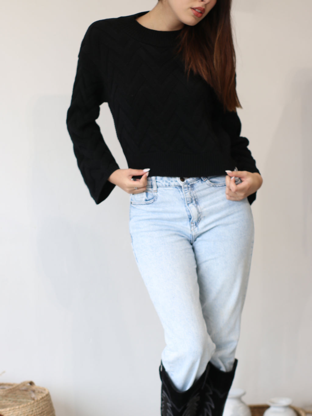 Chompa Acampanada - Black