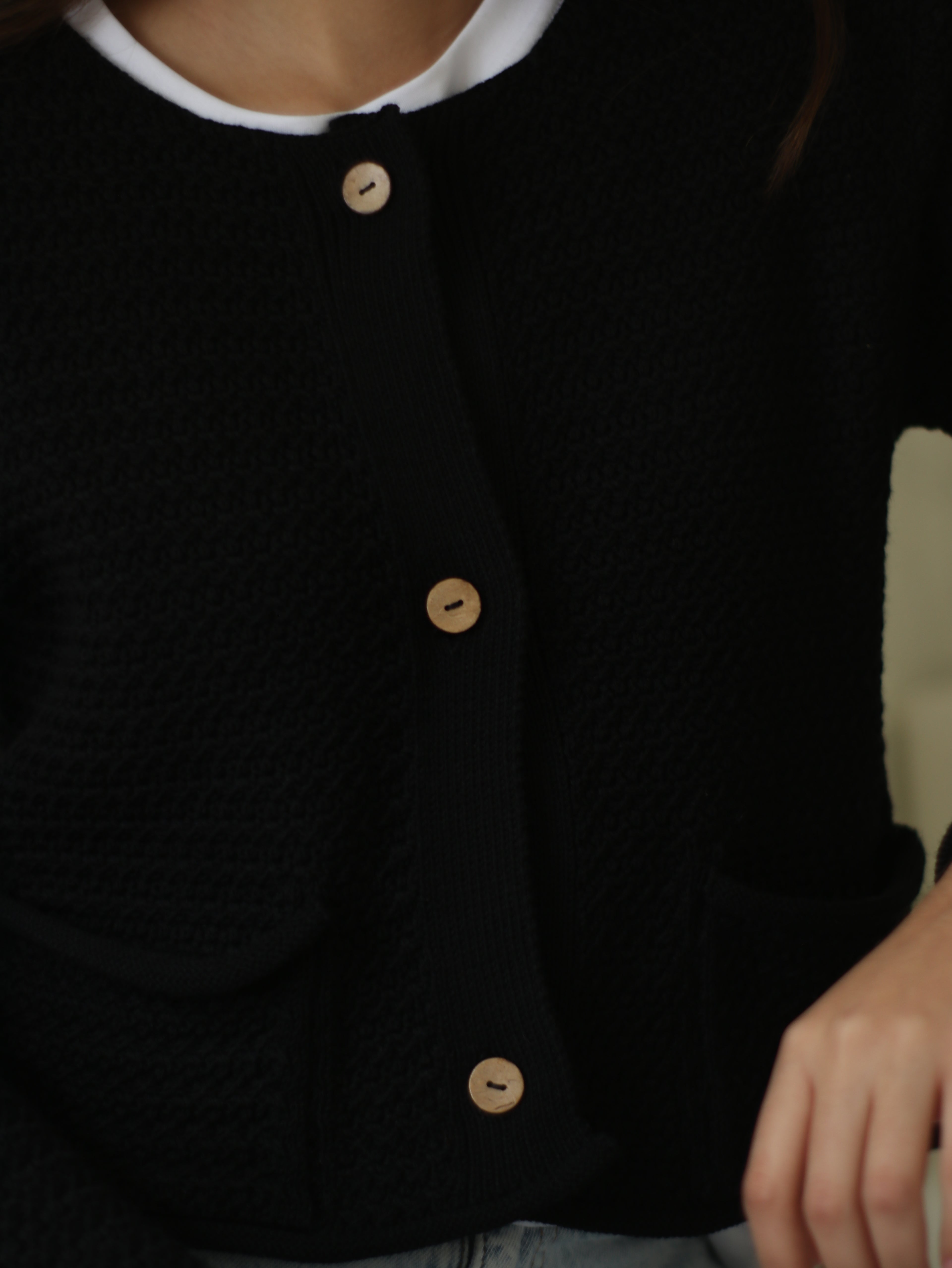 Cárdigan Botones - Black