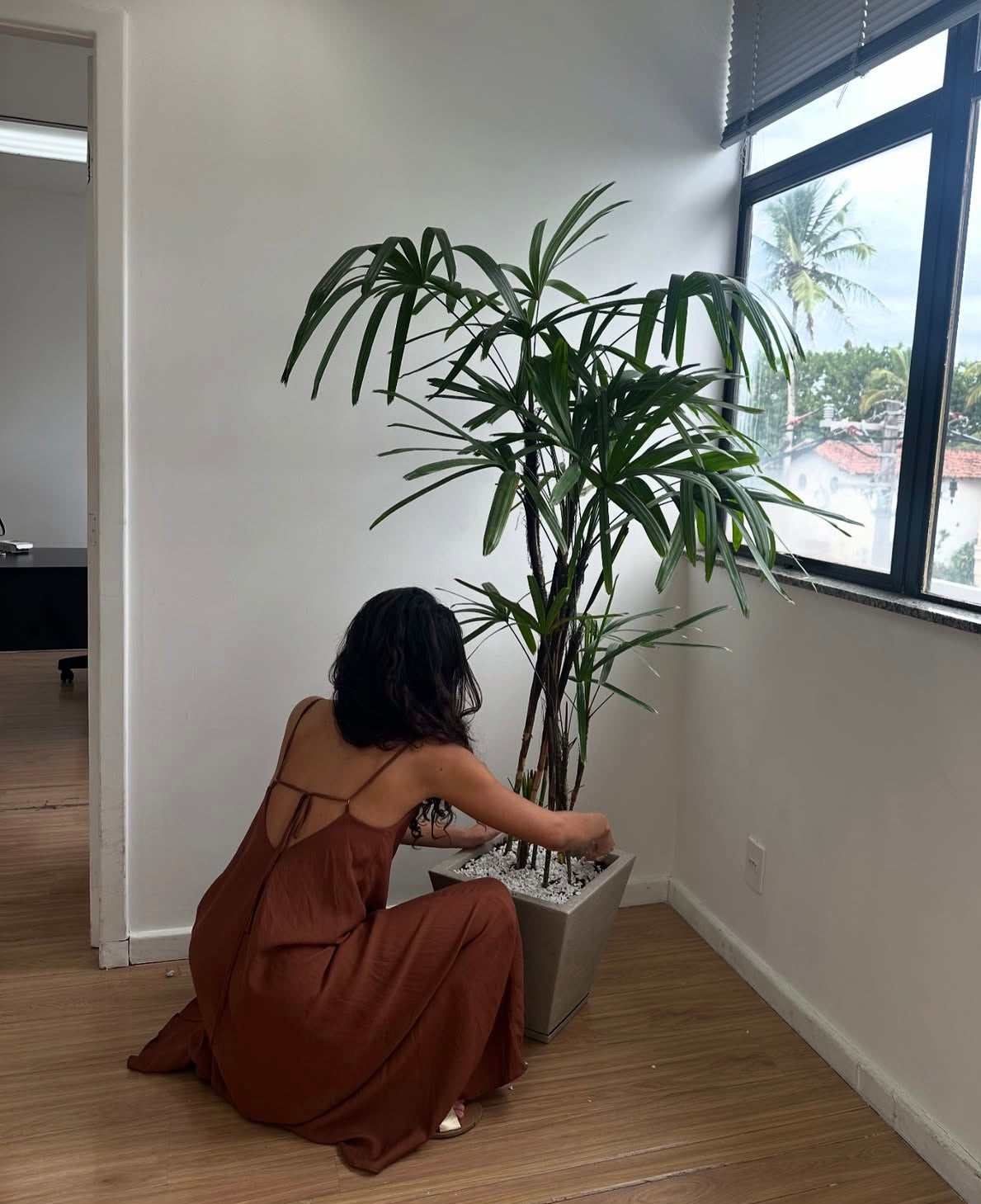 Vestido Sunset Largo Terracota