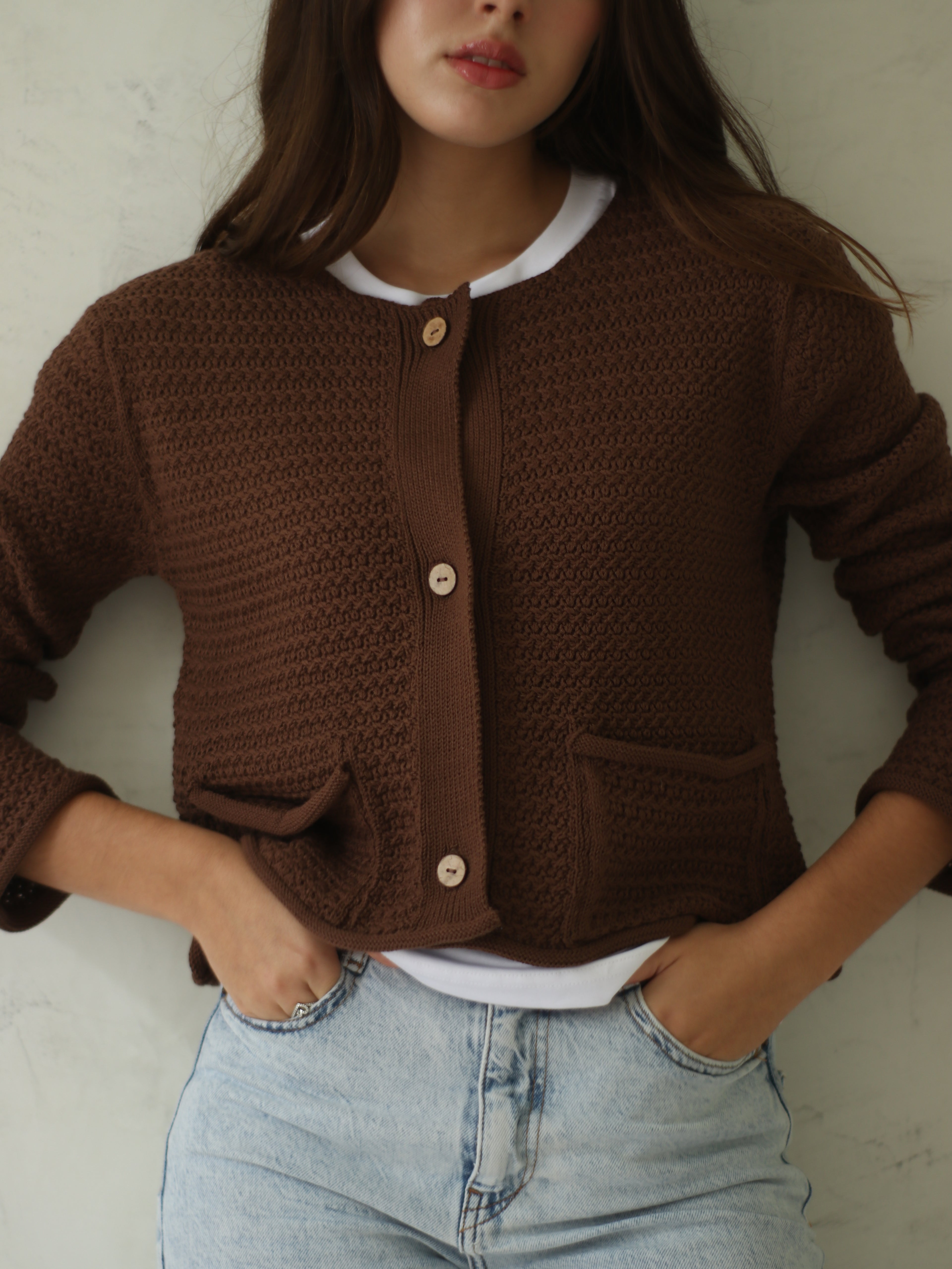 Cárdigan Botones - Chocolate