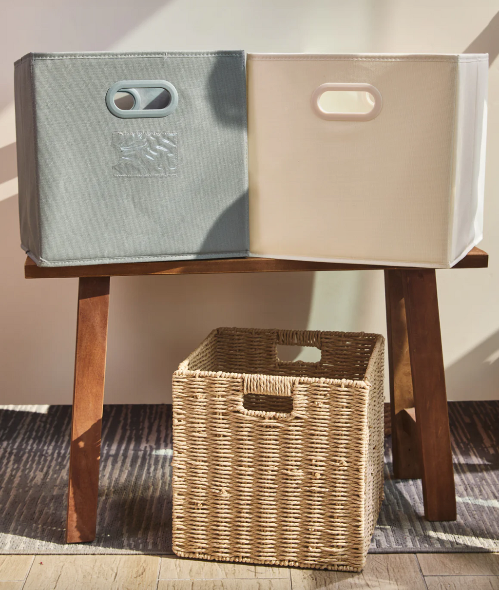 Canasta Plegable Tela - Silver