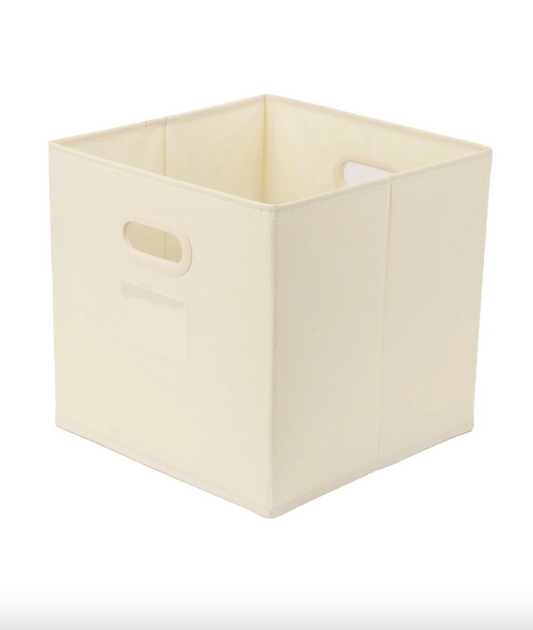 Canasta Plegable Tela - Crema