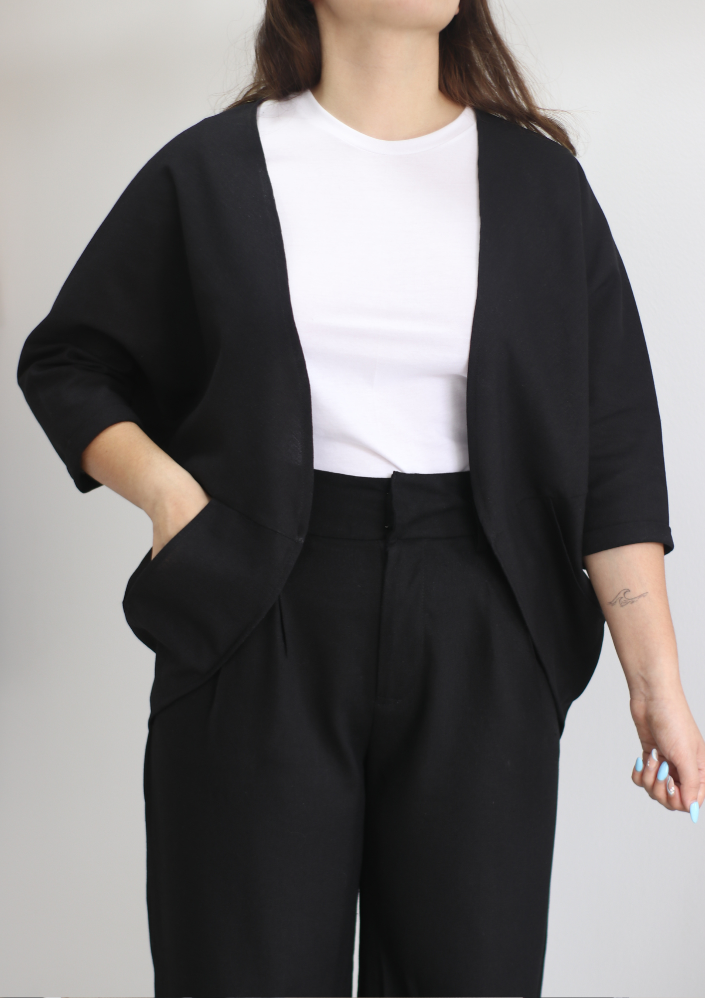 Kimono Lino Negro
