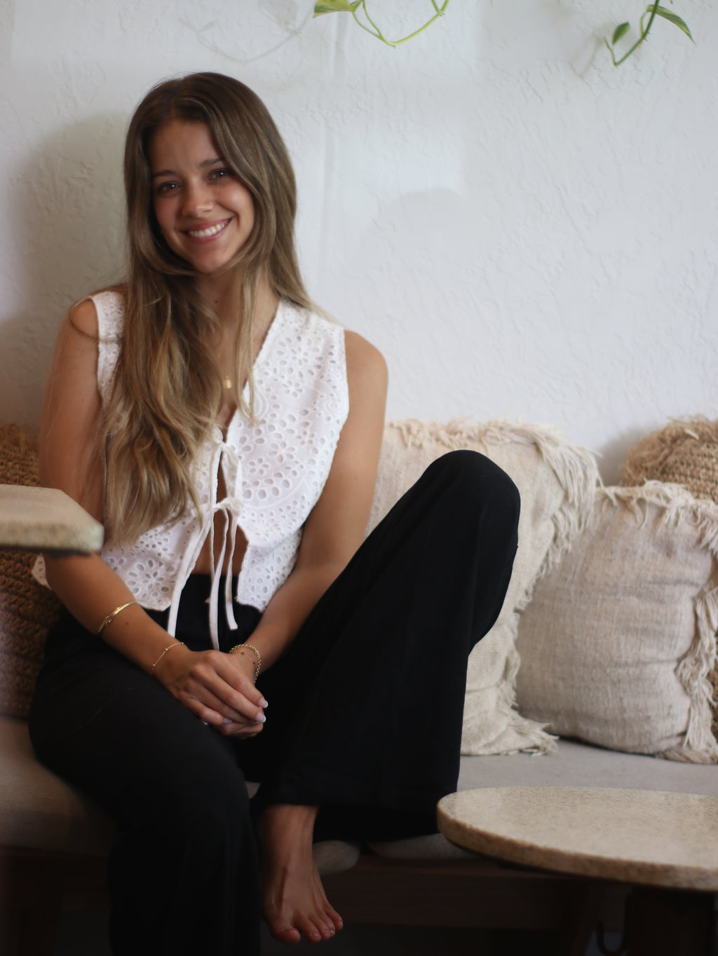 Pantalón de Lino - Black