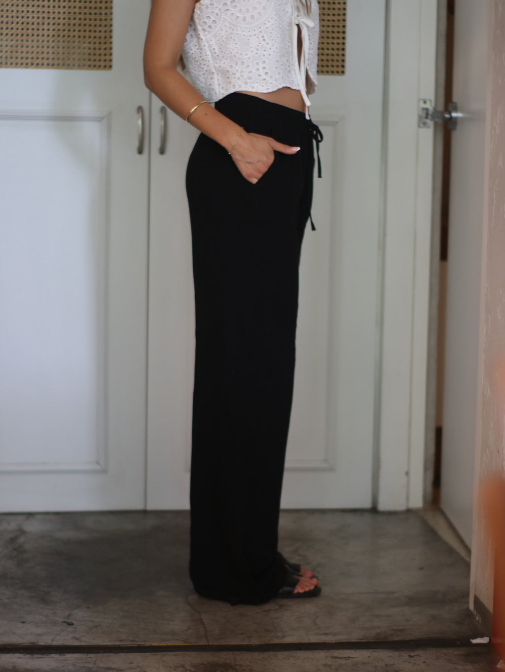 Pantalón de Lino - Black