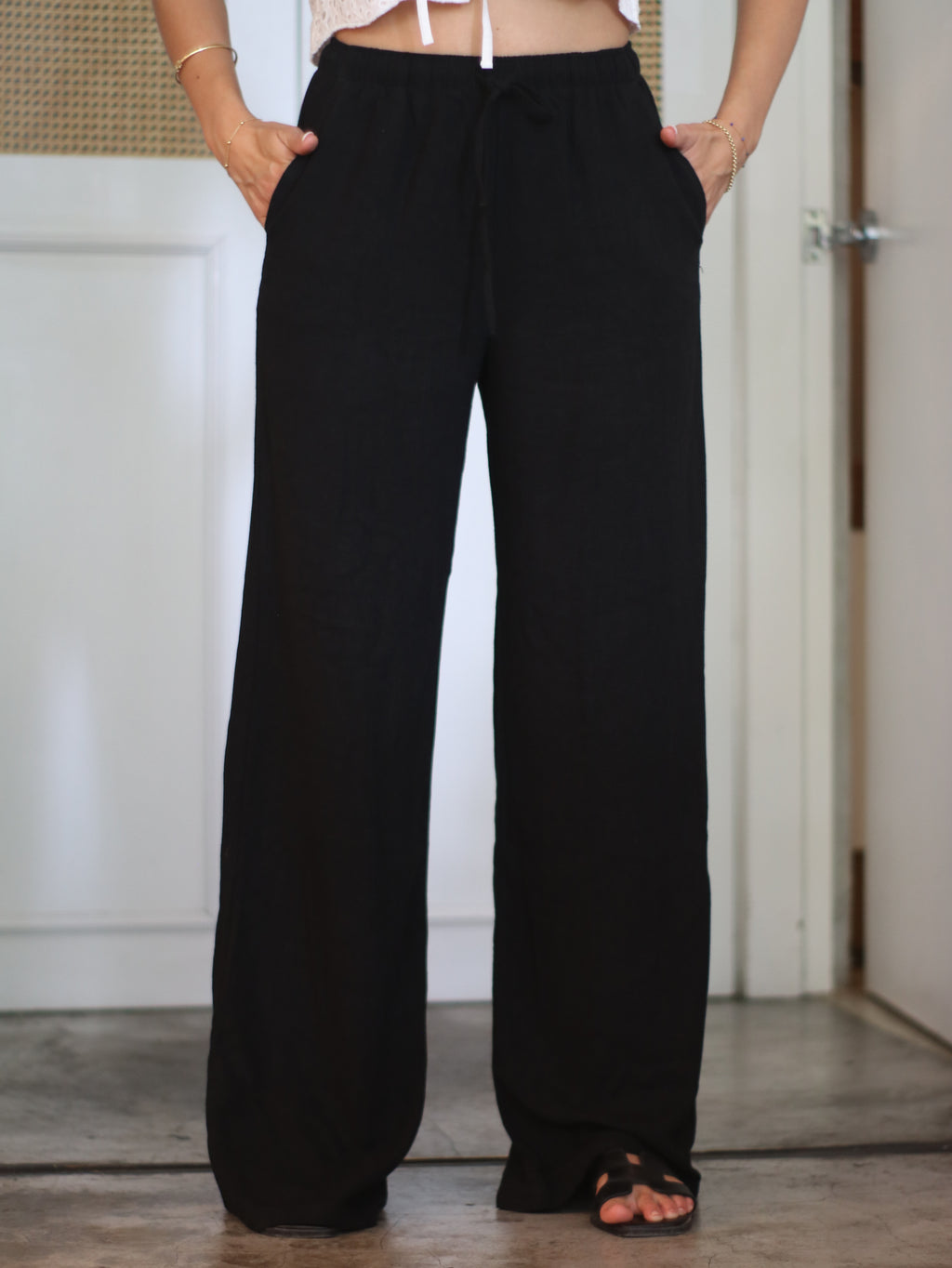 Pantalón de Lino - Black