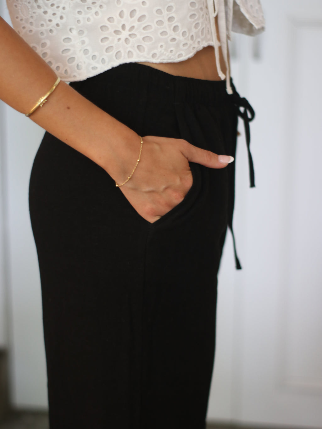 Pantalón de Lino - Black