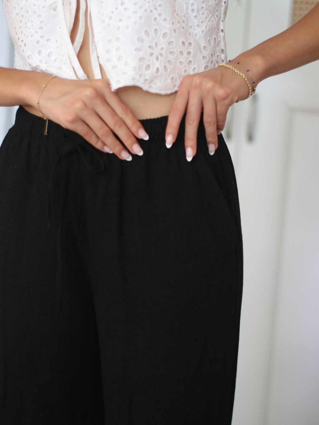 Pantalón de Lino - Black