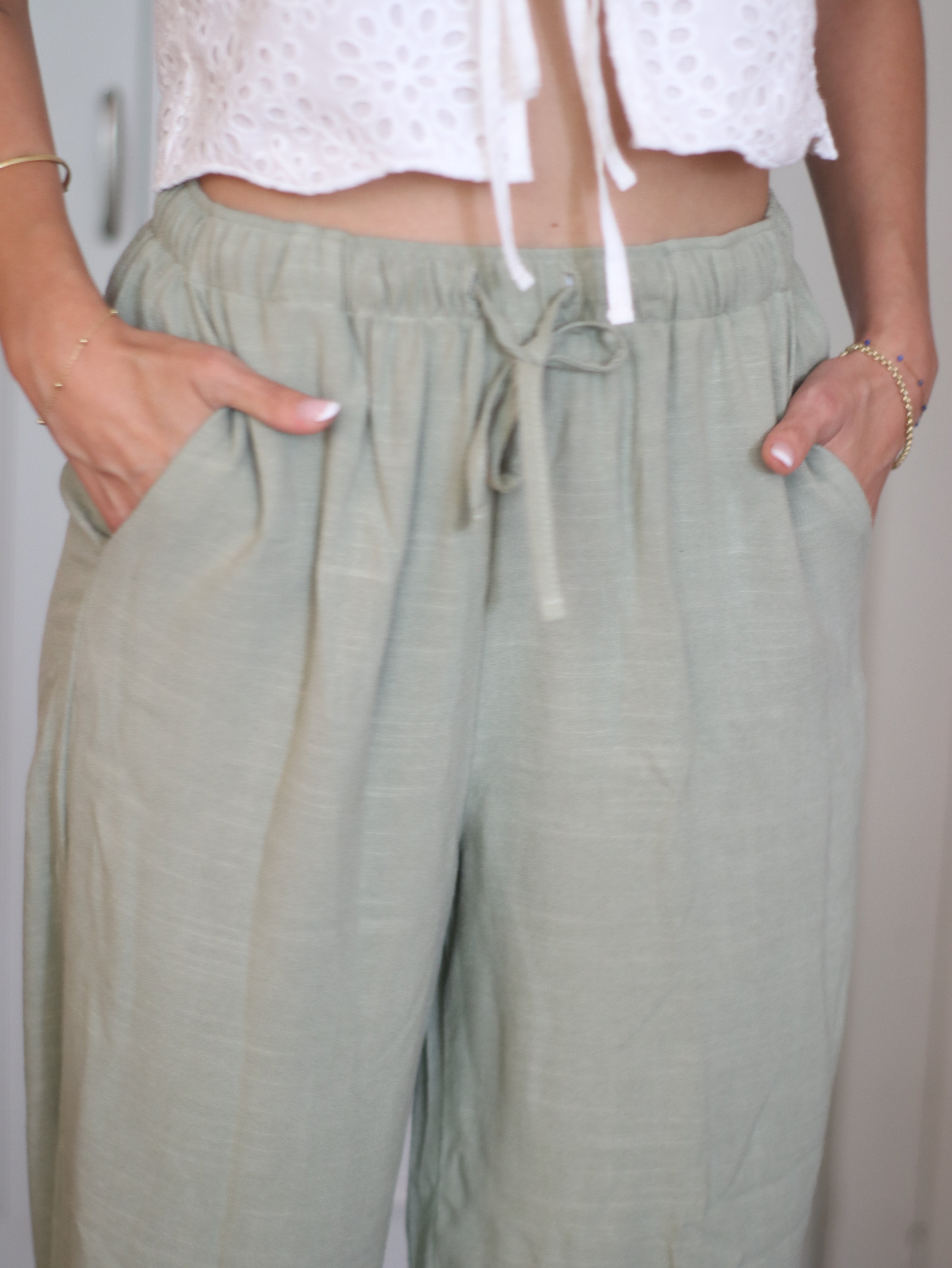 Pantalón de Lino - Verde Pistacho