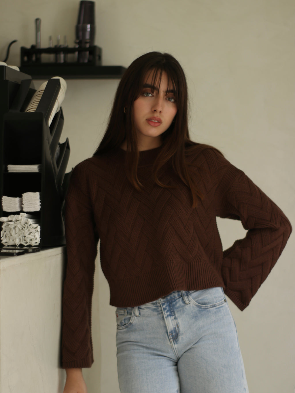 Chompa Acampanada - Chocolate