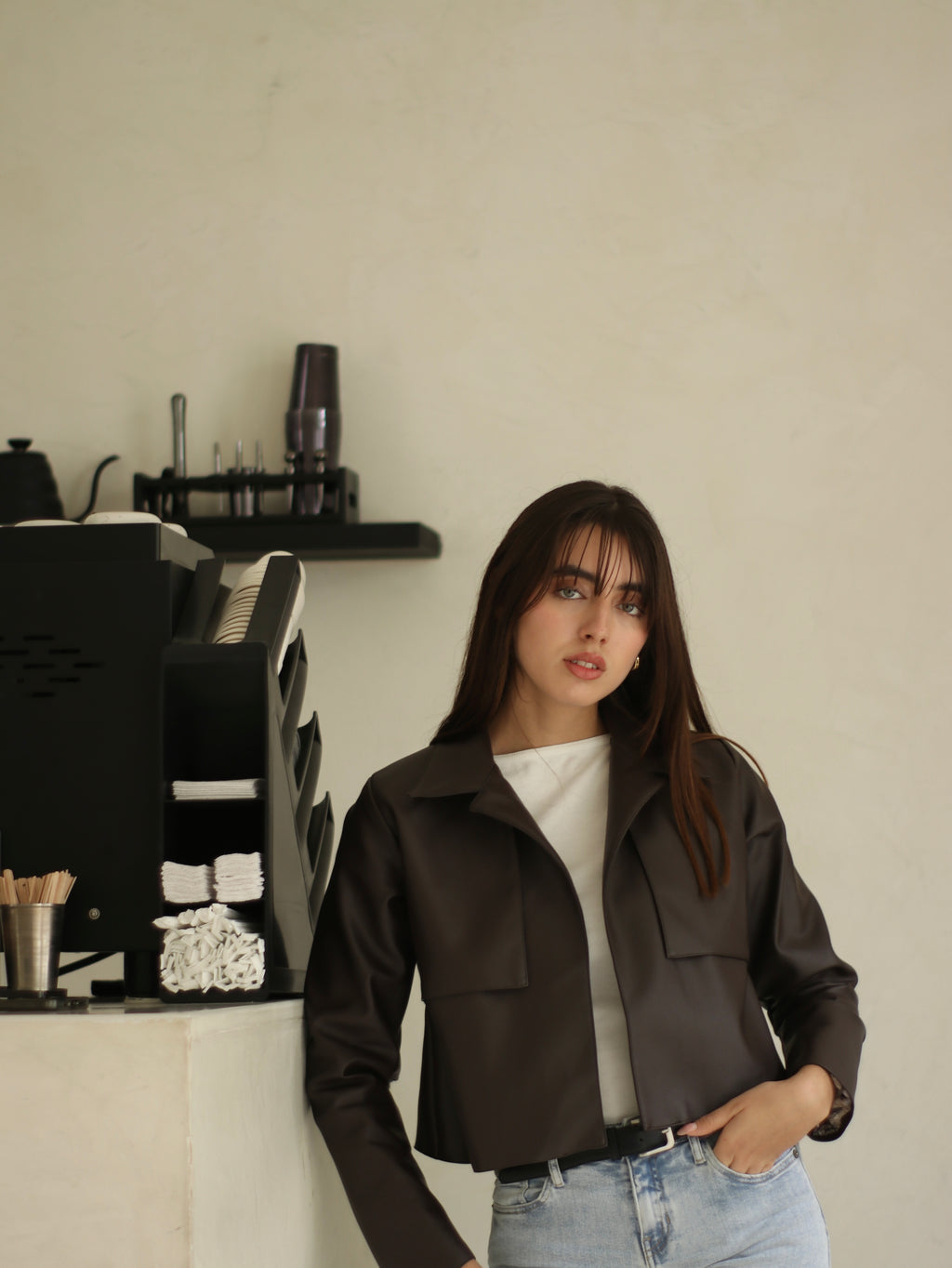 Jacket Leather - Hickory Brown
