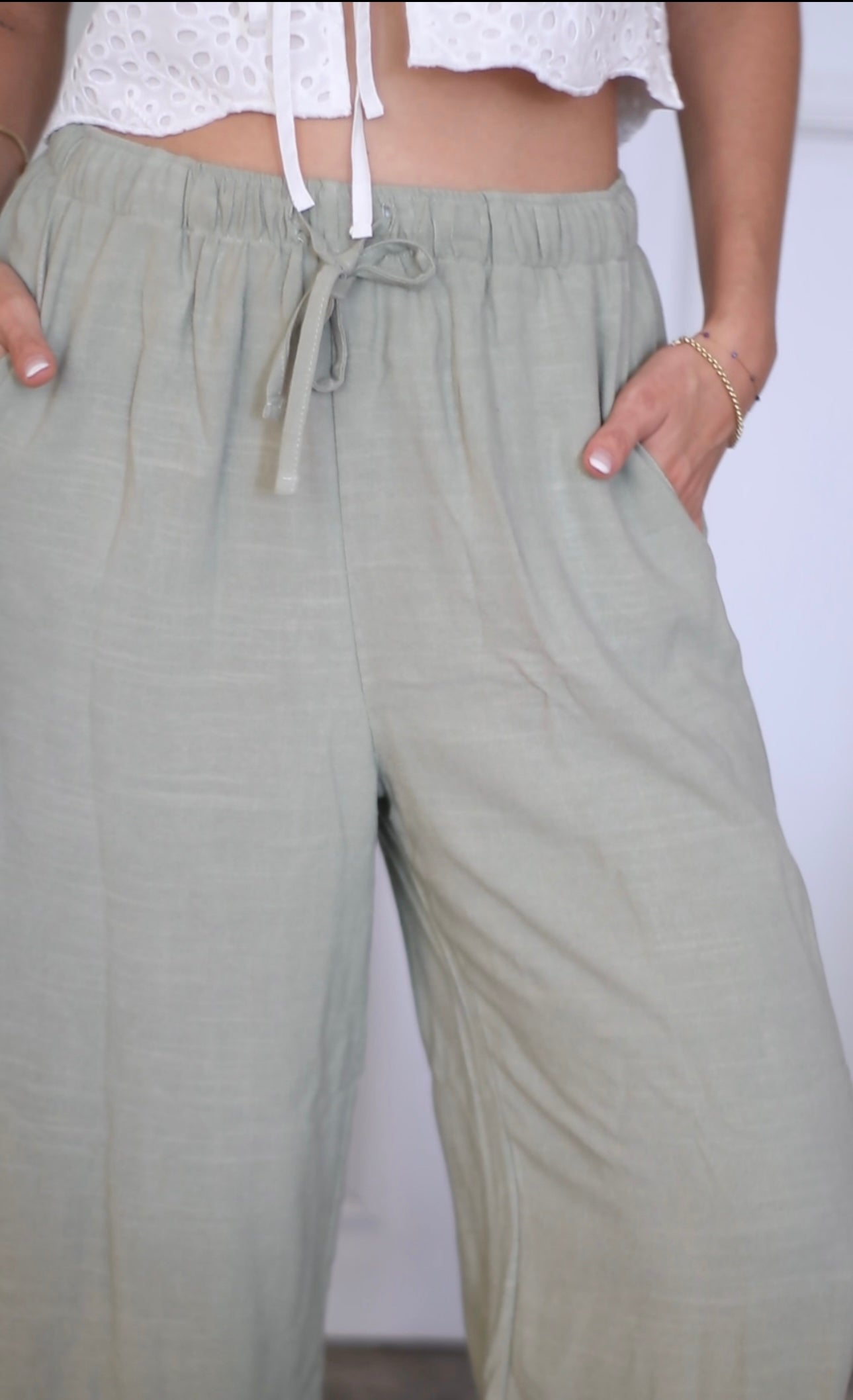Pantalón de Lino - Verde Pistacho