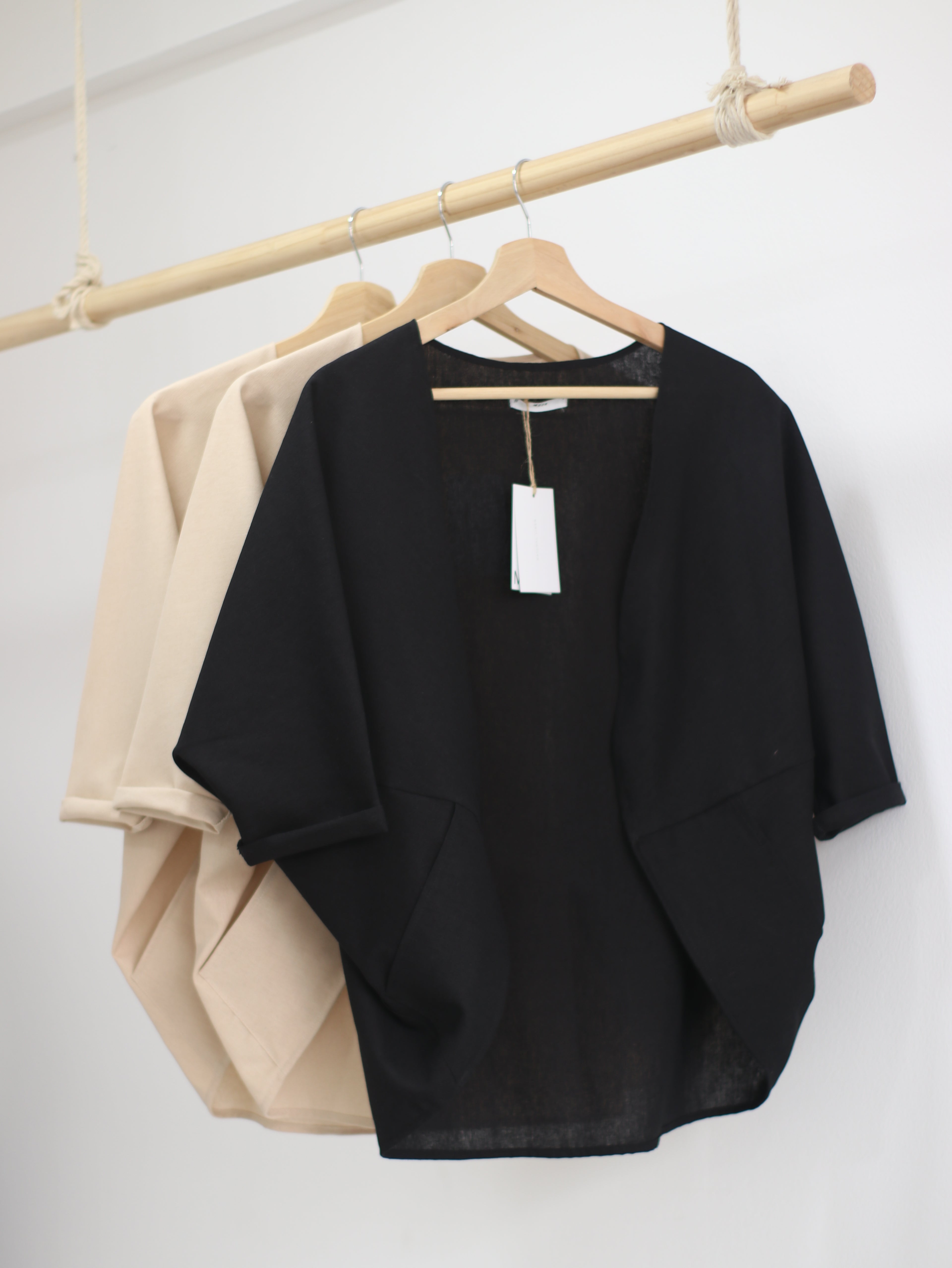 Kimono Lino Negro