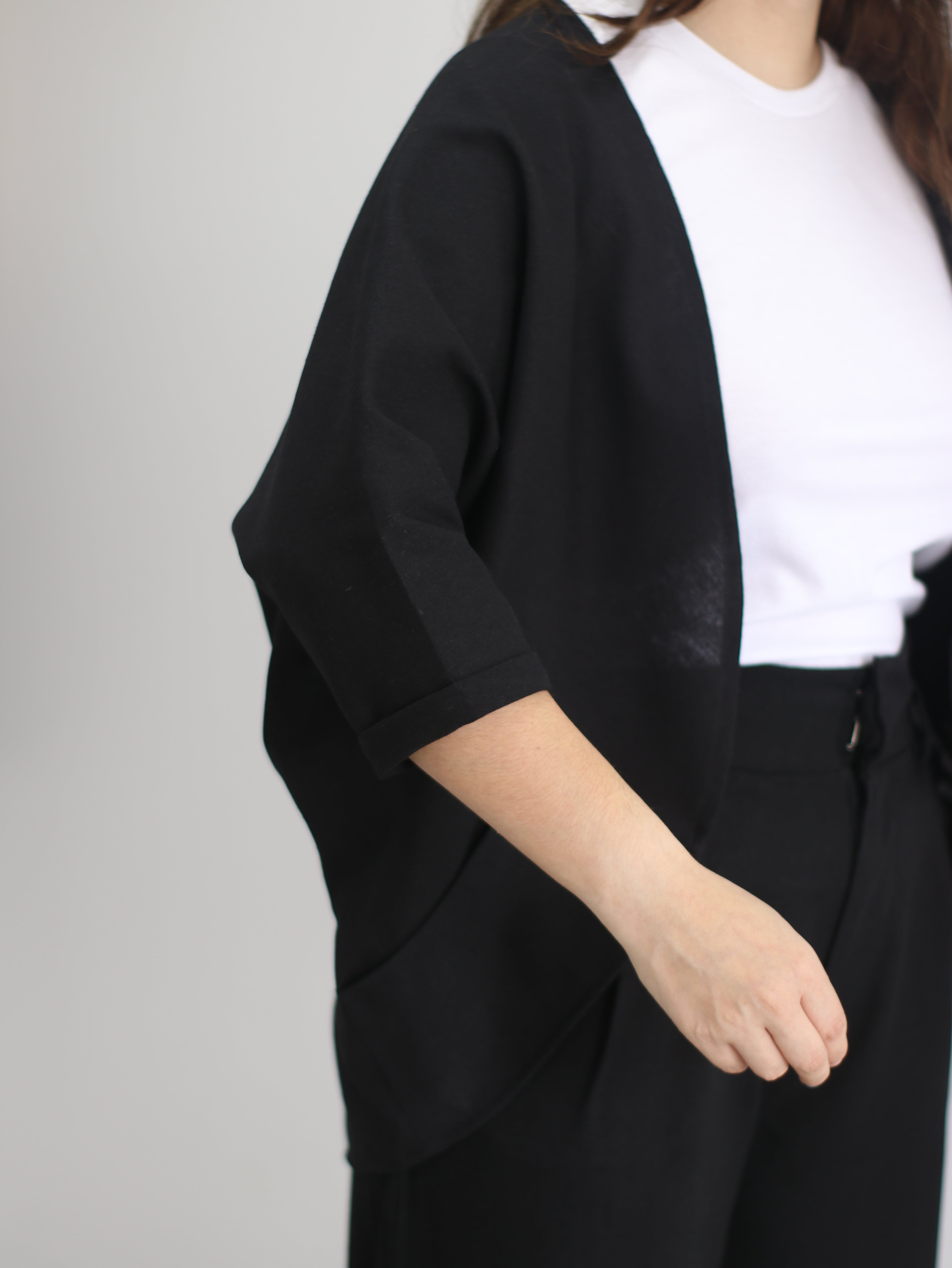 Kimono Lino Negro