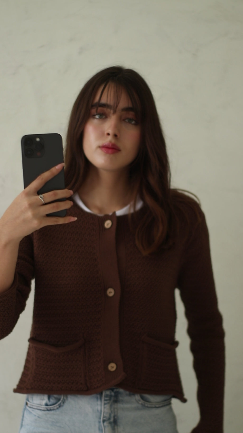 Cárdigan Botones - Chocolate